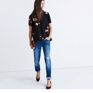Madewell silk Maison top